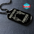 SDD043 - Brothers Forever - Army - Marine - Soldier Dog Tag - Black Dog Tag