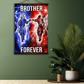 Samurai Wall Art - Samurai Poster - Samurai Canvas - Brother Forever - Bushido - Katana - Ronin - Miyamoto Musashi - SA100 - Vertical Poster - Vertical Canvas