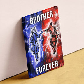 Samurai Wall Art - Samurai Poster - Samurai Canvas - Brother Forever - Bushido - Katana - Ronin - Miyamoto Musashi - SA100 - Vertical Poster - Vertical Canvas