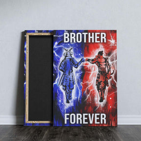 Samurai Wall Art - Samurai Poster - Samurai Canvas - Brother Forever - Bushido - Katana - Ronin - Miyamoto Musashi - SA100 - Vertical Poster - Vertical Canvas
