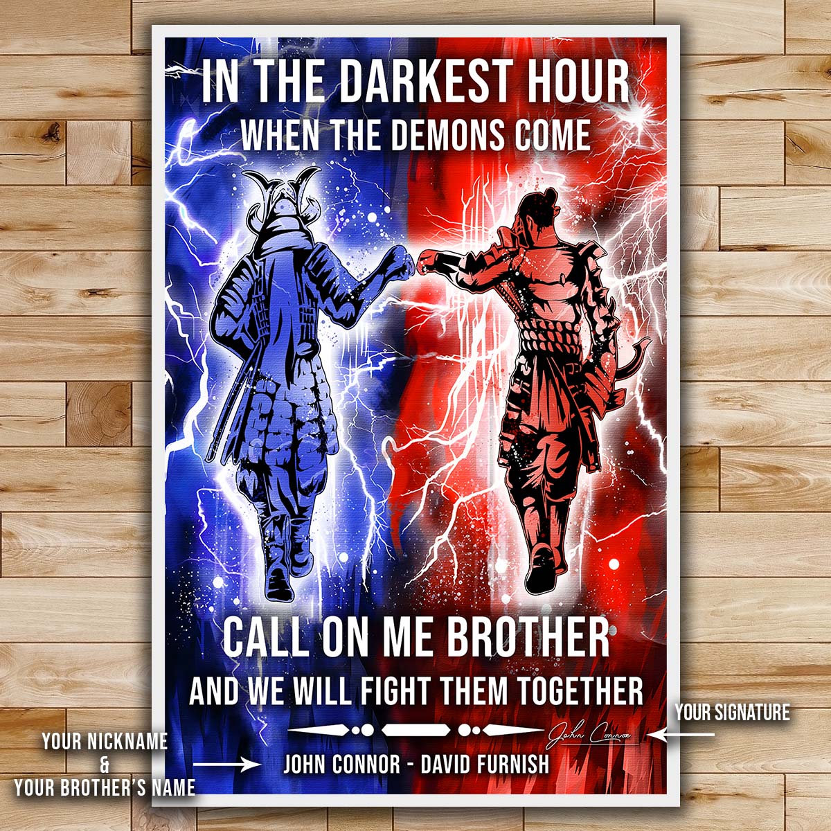 Samurai Wall Art - Samurai Poster - Samurai Canvas - Call On me Brother - Bushido - Katana - Ronin - Miyamoto Musashi - SA099 - Vertical Poster - Vertical Canvas