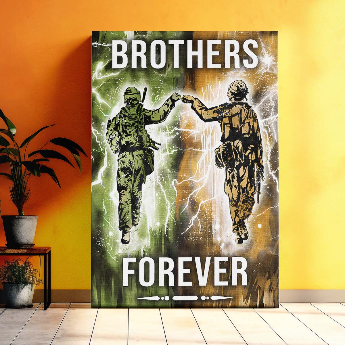 Soldier Wall Art - Soldier Poster - Soldier Canvas - Brothers Forever - Army - Marine - SD044 - Vertical Poster - Vertical Canvas