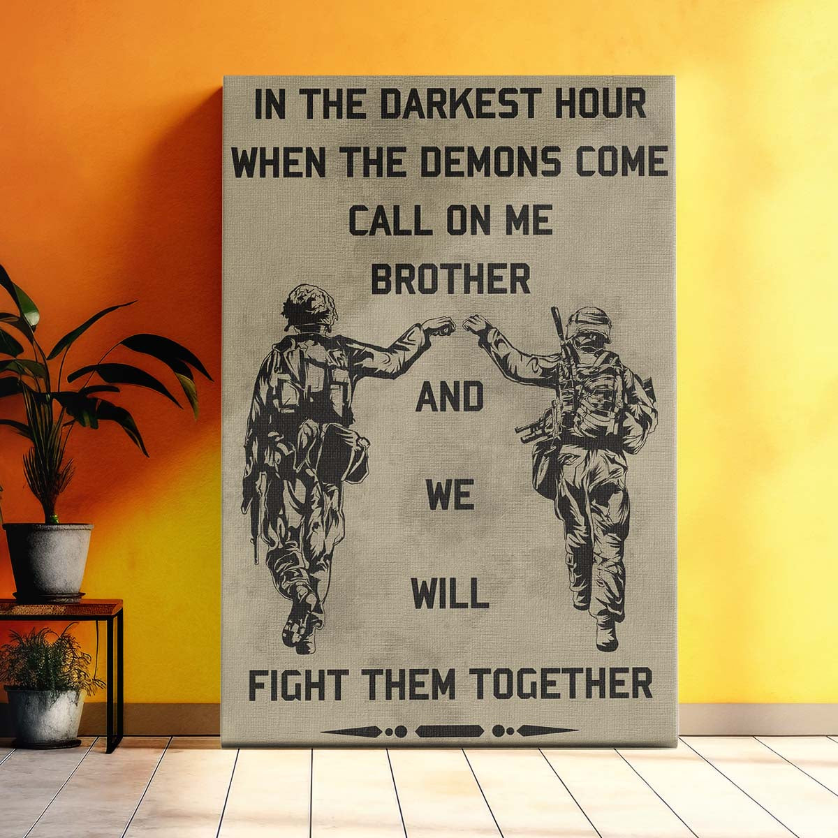 Soldier Wall Art - Soldier Poster - Soldier Canvas - Call On Me Brother - Army - Marine - SD001 - Vertical Poster - Vertical Canvas