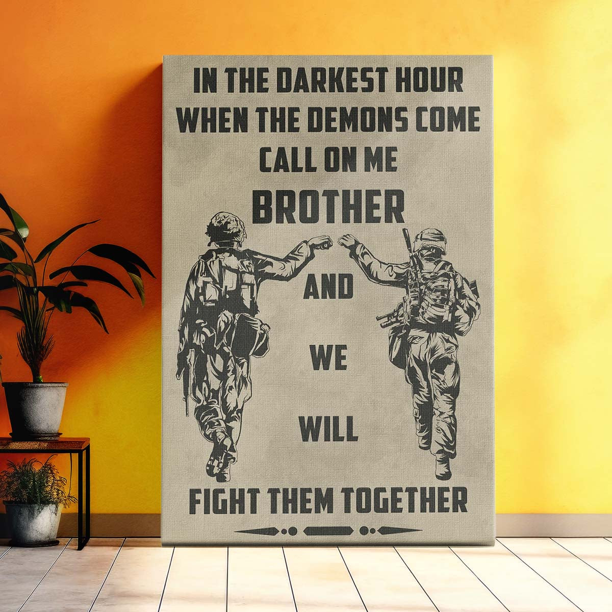 Soldier Wall Art - Soldier Poster - Soldier Canvas - Call On Me Brother - Army - Marine - SD029 - Vertical Poster - Vertical Canvas