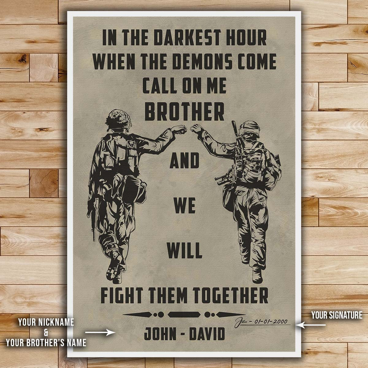 Soldier Wall Art - Soldier Poster - Soldier Canvas - Call On Me Brother - Army - Marine - SD029 - Vertical Poster - Vertical Canvas