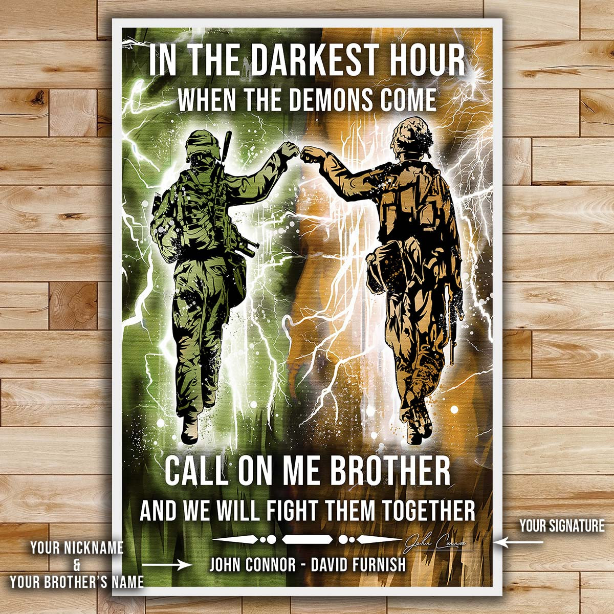 Soldier Wall Art - Soldier Poster - Soldier Canvas - Call On me Brother - Army - Marine - SD042 - Vertical Poster - Vertical Canvas