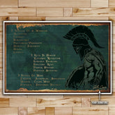 Spartan Wall Art - Spartan Poster - Spartan Canvas - 7 5 3 CODE - WA116 - Spartan Warrior - Horizontal Poster - Horizontal Canvas