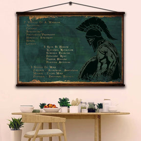 Spartan Wall Art - Spartan Poster - Spartan Canvas - 7 5 3 CODE - WA116 - Spartan Warrior - Horizontal Poster - Horizontal Canvas