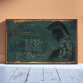 Spartan Wall Art - Spartan Poster - Spartan Canvas - 7 5 3 CODE - WA116 - Spartan Warrior - Horizontal Poster - Horizontal Canvas