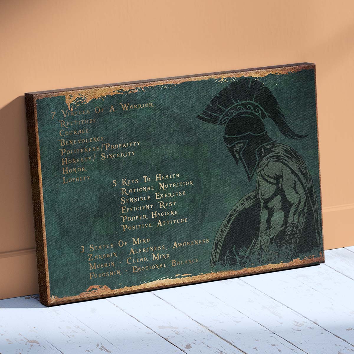 Spartan Wall Art - Spartan Poster - Spartan Canvas - 7 5 3 CODE - WA116 - Spartan Warrior - Horizontal Poster - Horizontal Canvas