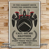 Spartan Wall Art - Spartan Poster - Spartan Canvas - Call On Me Brother - WA084 - Spartan Warrior - Vertical Poster - Vertical Canvas