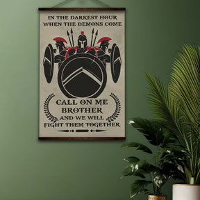 Spartan Wall Art - Spartan Poster - Spartan Canvas - Call On Me Brother - WA084 - Spartan Warrior - Vertical Poster - Vertical Canvas