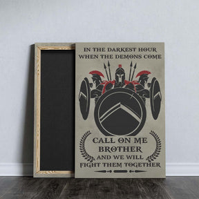 Spartan Wall Art - Spartan Poster - Spartan Canvas - Call On Me Brother - WA084 - Spartan Warrior - Vertical Poster - Vertical Canvas