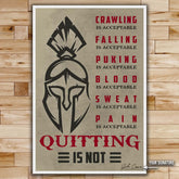 Spartan Wall Art - Spartan Poster - Spartan Canvas - Quitting Is Not - WA077 - Spartan Warrior - Vertical Poster - Vertical Canvas