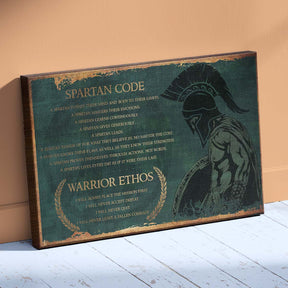 Spartan Wall Art - Spartan Poster - Spartan Canvas - Spartan Code - Warrior Ethos - WA113 - Spartan Warrior - Horizontal Poster - Horizontal Canvas