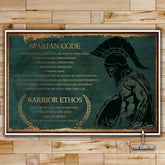 Spartan Wall Art - Spartan Poster - Spartan Canvas - Spartan Code - Warrior Ethos - WA113 - Spartan Warrior - Horizontal Poster - Horizontal Canvas