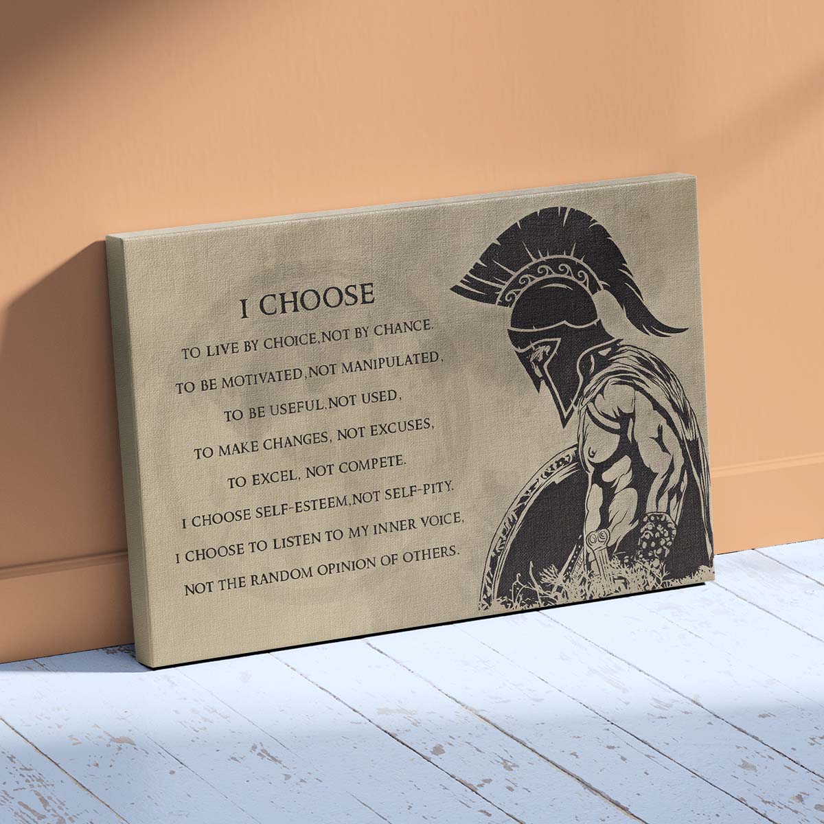 Spartan Wall Art - Spartan Poster - Spartan Canvas - I Choose - WA004 - Spartan Warrior - Horizontal Poster - Horizontal Canvas