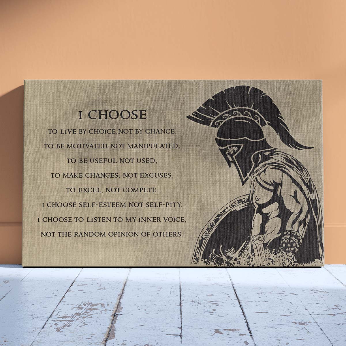 Spartan Wall Art - Spartan Poster - Spartan Canvas - I Choose - WA004 - Spartan Warrior - Horizontal Poster - Horizontal Canvas