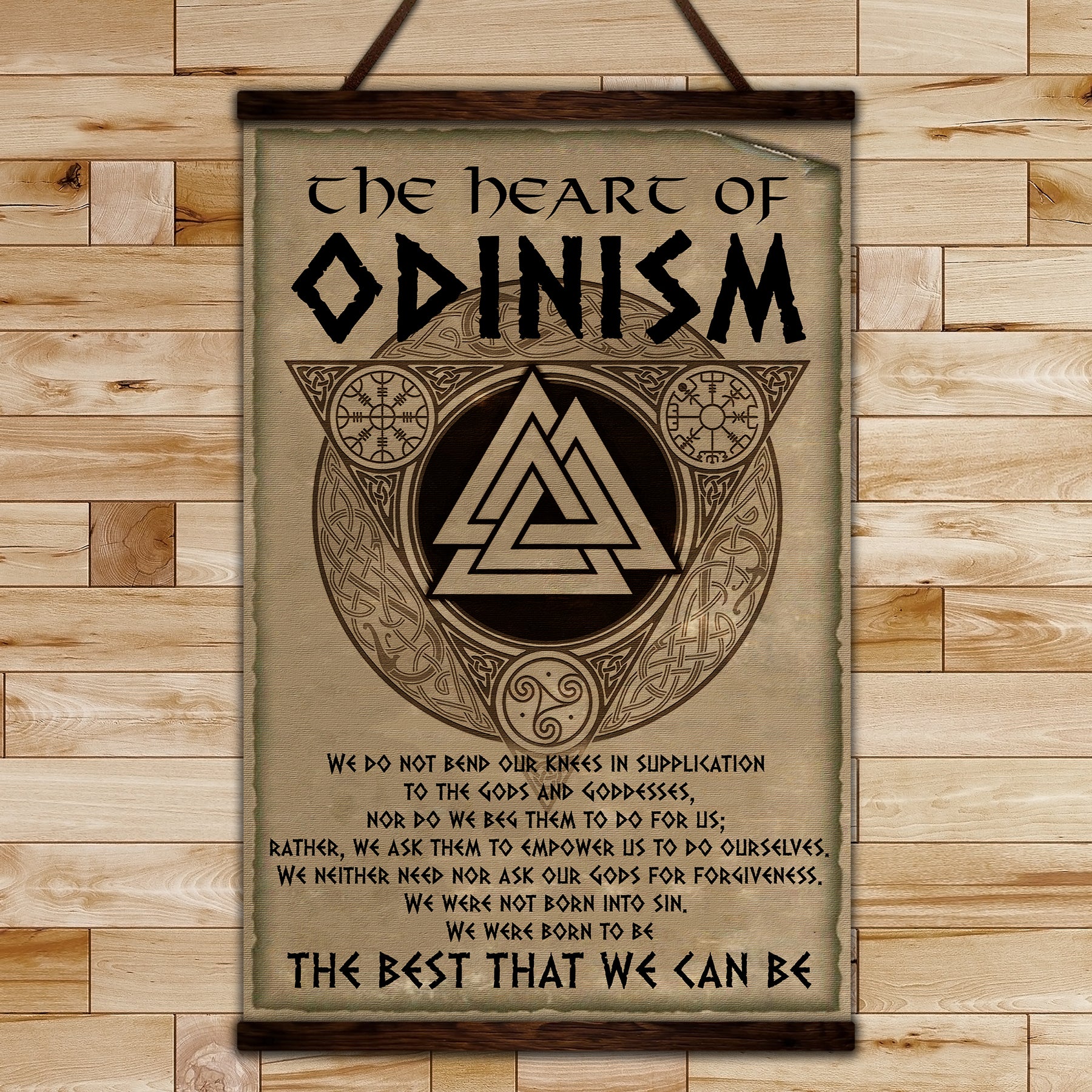 VK004 - Viking Poster - The Heart Of Odinism - Vertical Poster - Vertical Canvas