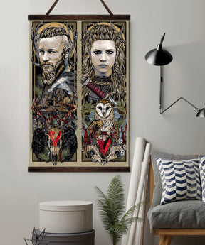 VK005 - Viking Poster - Ragnar & Lagertha - Vertical Poster - Vertical Canvas