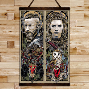 VK005 - Viking Poster - Ragnar & Lagertha - Vertical Poster - Vertical Canvas