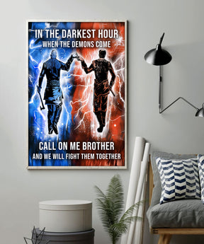 VK061 - Call On me Brother - Ragnar Lothbrok - Floki - Vertical Poster - Vertical Canvas - Viking Poster - Viking Canvas