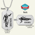 VKD020 - Brothers Forever - Ragnar Lothbrok - Floki - Vikings - Double Sided Engrave Silver Dog Tag