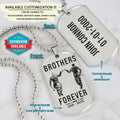 VKD022 - Brothers Forever - Ragnar Lothbrok - Floki - Vikings - Engrave Silver Dog Tag