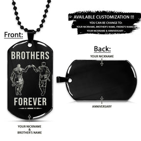 Viking Dog Tag - Brothers Forever - Ragnar Lothbrok - Floki - Valhalla - Norse Mythology - Scandinavian - Viking Necklace - Engrave Dog Tag