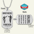 VKD024 - Brothers Forever - Call On Me Brother - Ragnar Lothbrok - Floki - Vikings - Double Sided Engrave Silver Dog Tag