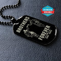 VKD025 - Brothers Forever - Call On Me Brother - Ragnar Lothbrok - Floki - Vikings - Double Sided Engrave Black Dog Tag