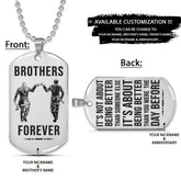 Viking Dog Tag - Brothers Forever - It's About Being Better Than You Were The Day Before - Ragnar Lothbrok - Floki - Valhalla - Norse Mythology - Scandinavian - Viking Necklace - Engrave Dog Tag