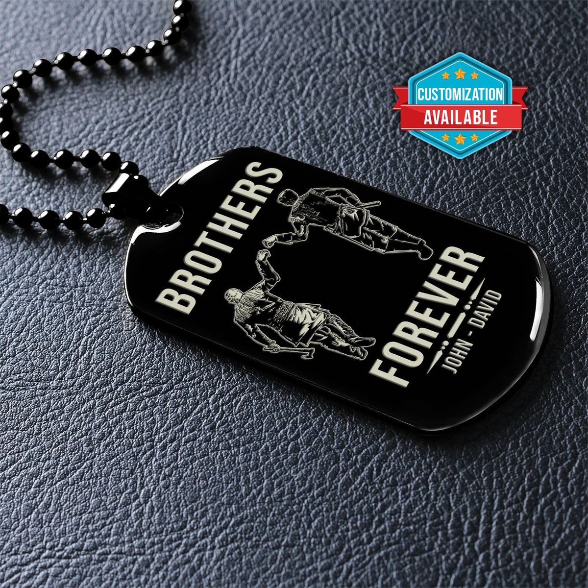 VKD027 - Brothers Forever - It's About Being Better Than You Were The Day Before - Ragnar Lothbrok - Floki - Vikings - Double Sided Engrave Black Dog Tag