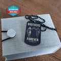 VKD027 - Brothers Forever - It's About Being Better Than You Were The Day Before - Ragnar Lothbrok - Floki - Vikings - Double Sided Engrave Black Dog Tag