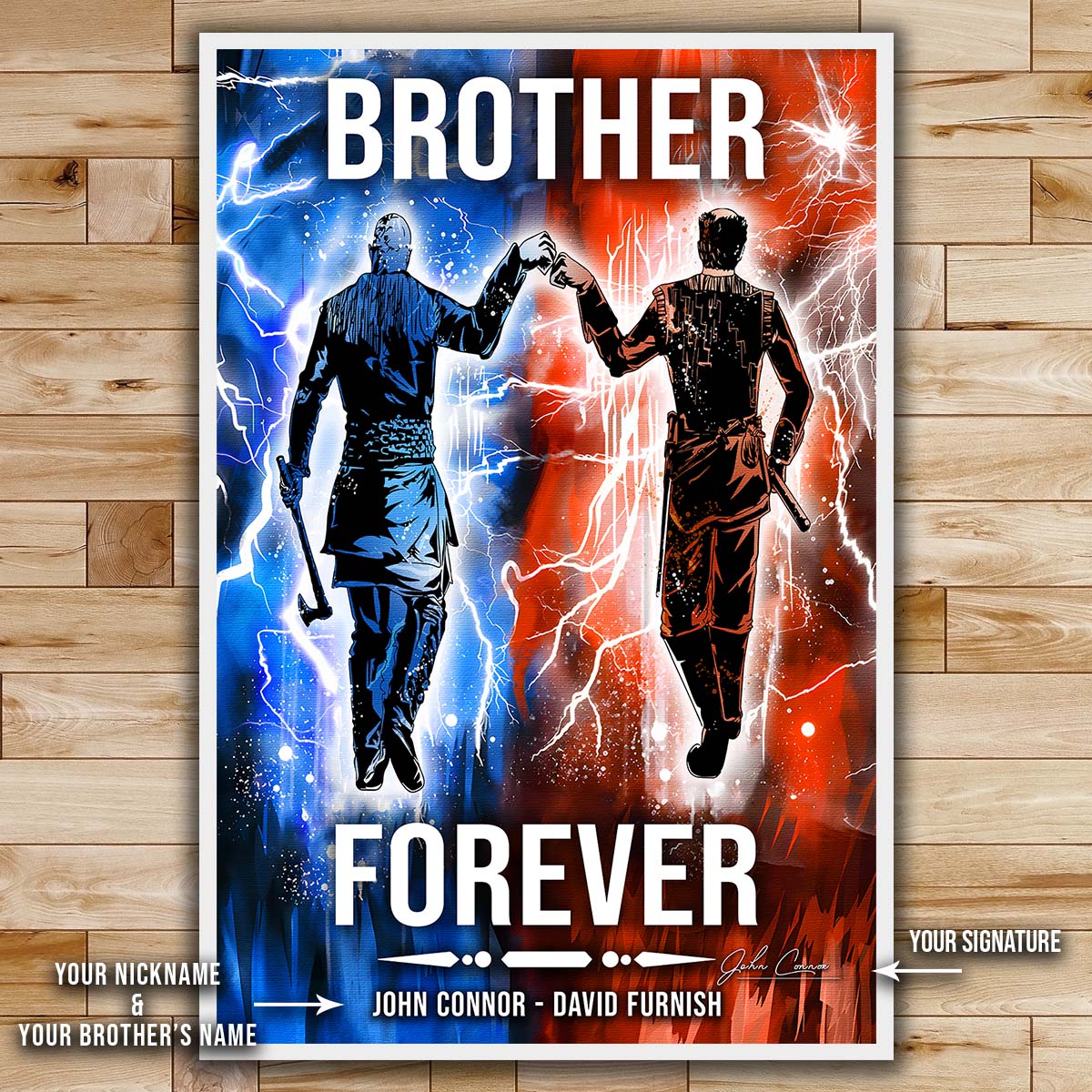 Viking Wall Art - Viking Poster - Viking Canvas - Brother Forever - Ragnar Lothbrok - Floki - VK062 - Vertical Poster - Vertical Canvas