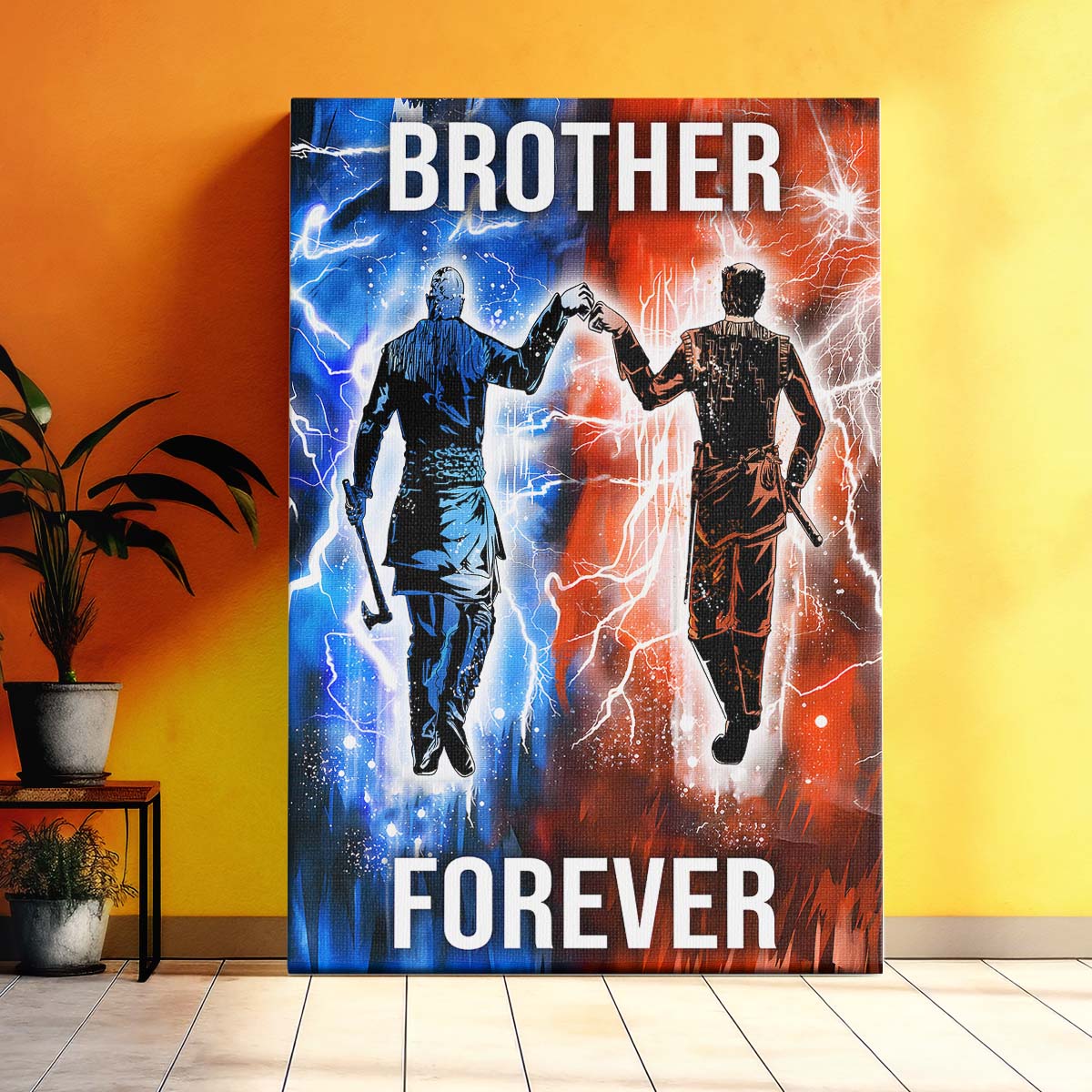 Viking Wall Art - Viking Poster - Viking Canvas - Brother Forever - Ragnar Lothbrok - Floki - VK062 - Vertical Poster - Vertical Canvas