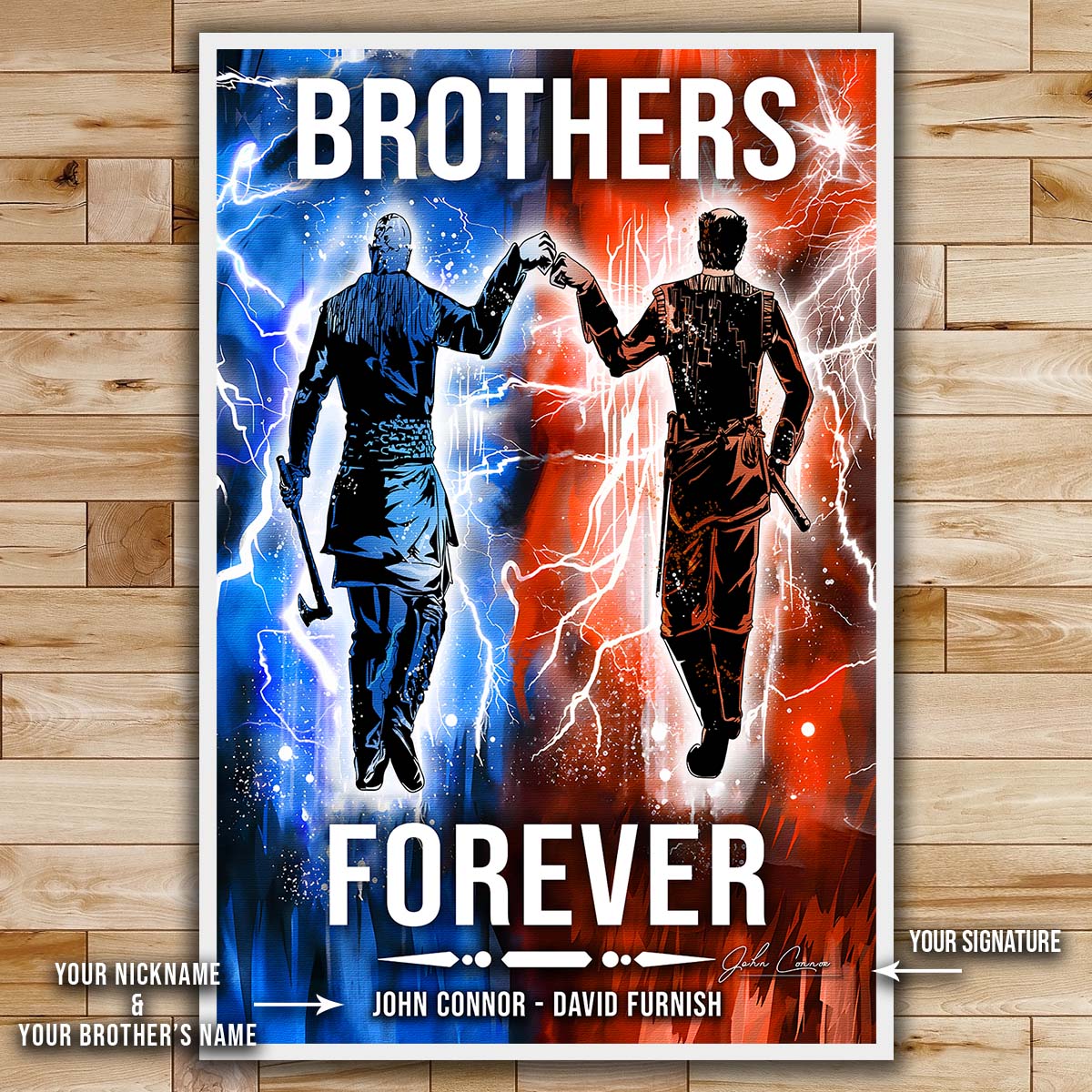 Viking Wall Art - Viking Poster - Viking Canvas - Brothers Forever - Ragnar Lothbrok - Floki - VK063 - Vertical Poster - Vertical Canvas