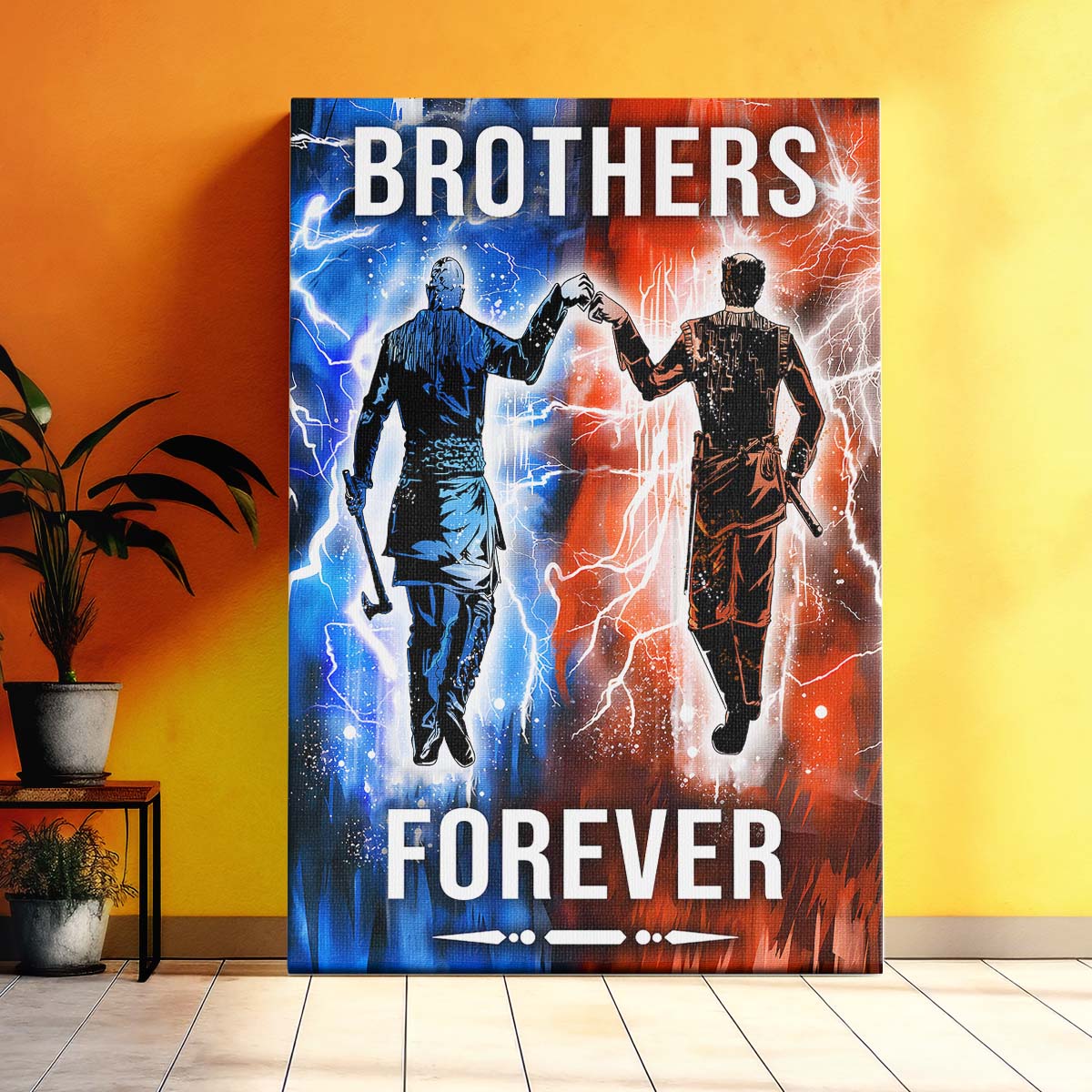 Viking Wall Art - Viking Poster - Viking Canvas - Brothers Forever - Ragnar Lothbrok - Floki - VK063 - Vertical Poster - Vertical Canvas