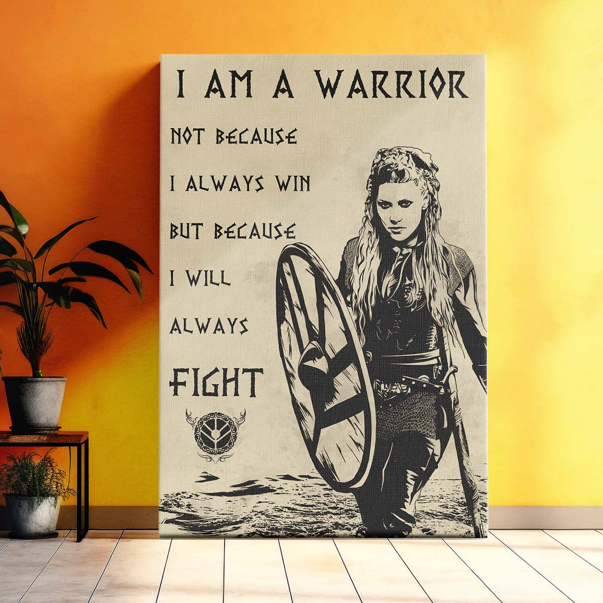 Viking Wall Art - Viking Poster - Viking Canvas - I'm A Warrior - Lagertha - VK013 - Vertical Poster - Vertical Canvas