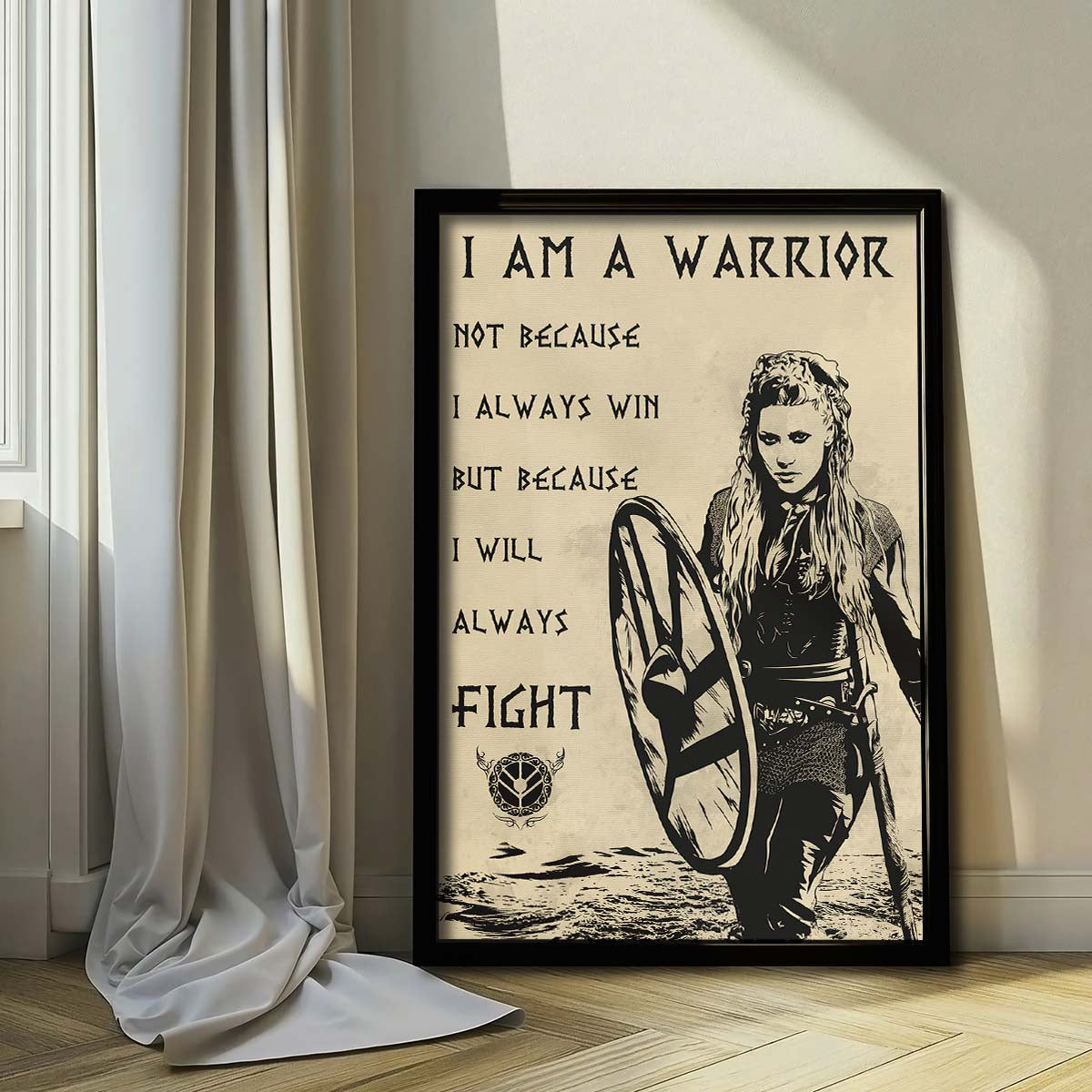 Viking Wall Art - Viking Poster - Viking Canvas - I'm A Warrior - Lagertha - VK013 - Vertical Poster - Vertical Canvas