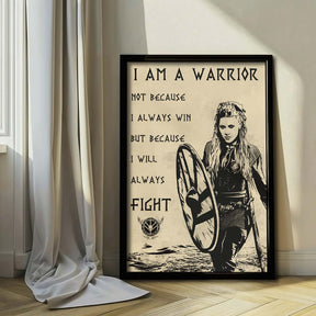 Viking Wall Art - Viking Poster - Viking Canvas - I'm A Warrior - Lagertha - VK013 - Vertical Poster - Vertical Canvas