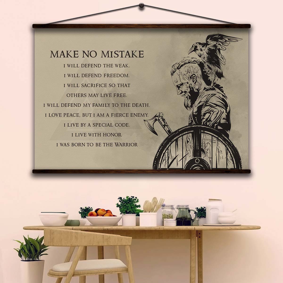 Viking Wall Art - Viking Poster - Viking Canvas - Make No Mistake - Ragnar Lodbrok - VK050 - Horizontal Poster - Horizontal Canvas