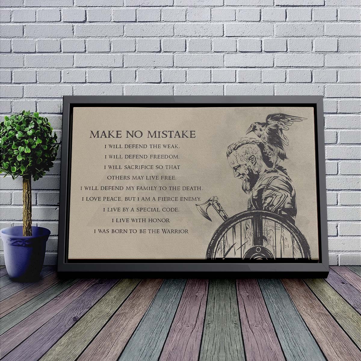 Viking Wall Art - Viking Poster - Viking Canvas - Make No Mistake - Ragnar Lodbrok - VK050 - Horizontal Poster - Horizontal Canvas