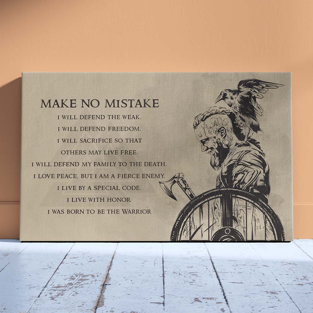 Viking Wall Art - Viking Poster - Viking Canvas - Make No Mistake - Ragnar Lodbrok - VK050 - Horizontal Poster - Horizontal Canvas