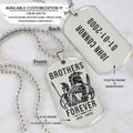 WAD052 - Brothers Forever - Warrior - Spartan Necklace - Engrave Silver Dog Tag