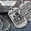 WAD056 - Brothers Forever - It's Not About Being Better Than Someone Else - Warrior - Spartan Necklace - Engrave Silver Dog Tag