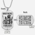 WAD056 - Brothers Forever - It's Not About Being Better Than Someone Else - Warrior - Spartan Necklace - Engrave Silver Dog Tag