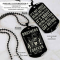 WAD057 - Brothers Forever - It's Not About Being Better Than Someone Else - Warrior - Spartan Necklace - Engrave Black Dog Tag