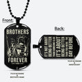 WAD057 - Brothers Forever - It's Not About Being Better Than Someone Else - Warrior - Spartan Necklace - Engrave Black Dog Tag