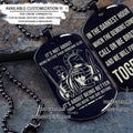 WAD061 - Call On Me Brother - It's Not About Being Better Than Someone Else - Warrior - Spartan Necklace - Engrave Black Dog Tag
